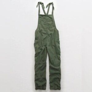 Aerie Olive Green Self Tie Overalls